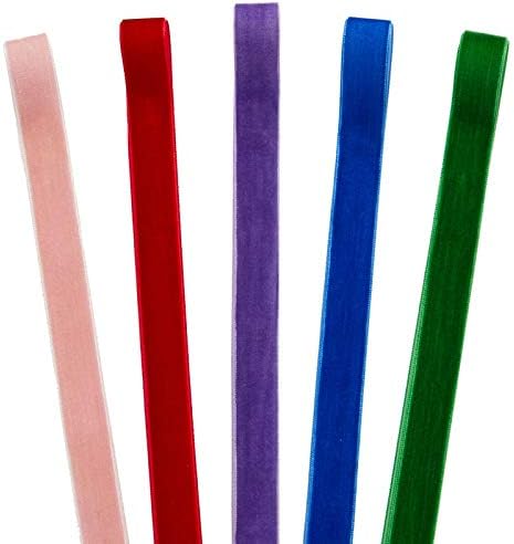 1インチ x 10ヤードのネイビーベルベットリボン。