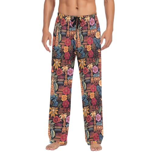 Tropical Elements Men's Pajamas Pants Cotton Sleep Bottoms Pants Lounge Sleepwear - S2
