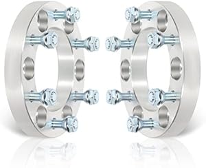 ECCPP 2X 1 inch 6x5.5 to 6x5.5 Wheel Spacer 6x139.7mm to 6x139.7mm Bolt On 12x1.5 Studs W/24 Lug Nuts (2) for 2008-2012 for Ch-evr-olet Colorado for GMC Canyon Censor for to-yo-ta 4-Runner FJ Cruiser