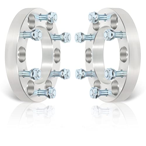 ECCPP 2X 1 inch 6x5.5 to 6x5.5 Wheel Spacer 6x139.7mm to 6x139.7mm Bolt On 12x1.5 Studs W/24 Lug Nuts (2) for 2008-2012 for Ch-evr-olet Colorado for GMC Canyon Censor for to-yo-ta 4-Runner FJ Cruiser