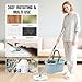 Spin Mop and Bucket with Wringer Set, 360° Spinning Mop Bucket System with 3 Microfiber Mop Replacement Heads and 50