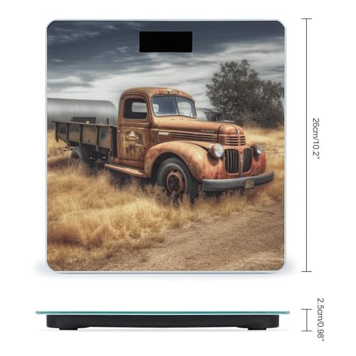 Báscula digital para baño Old Truck Car alta precisión miniatura 2