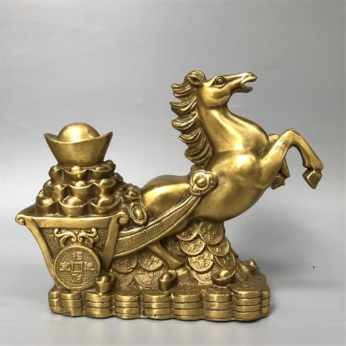 Statue de cheval en laiton figurine décorative chic idée cadeau pour bureau