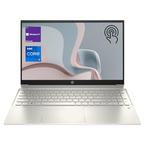 HP Pavilion Daily Traditional Laptop, 15.6" FHD Touchscreen, Intel Core i7-1360P, 64GB RAM, 8TB SSD, Backlit Keyboard, Numeric Keypad, FP Reader, Webcam, HDMI, Wi-Fi 6, Windows 11 Pro, Gold