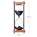 Large Hourglass Timer 60 Minute, Decorative Wooden Sandglass, Black