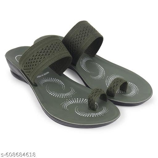 Image of Women's Stylish Solid Colour Flip Flop Slippers Comfortable,Lightweight,Versatile Styling Sl378