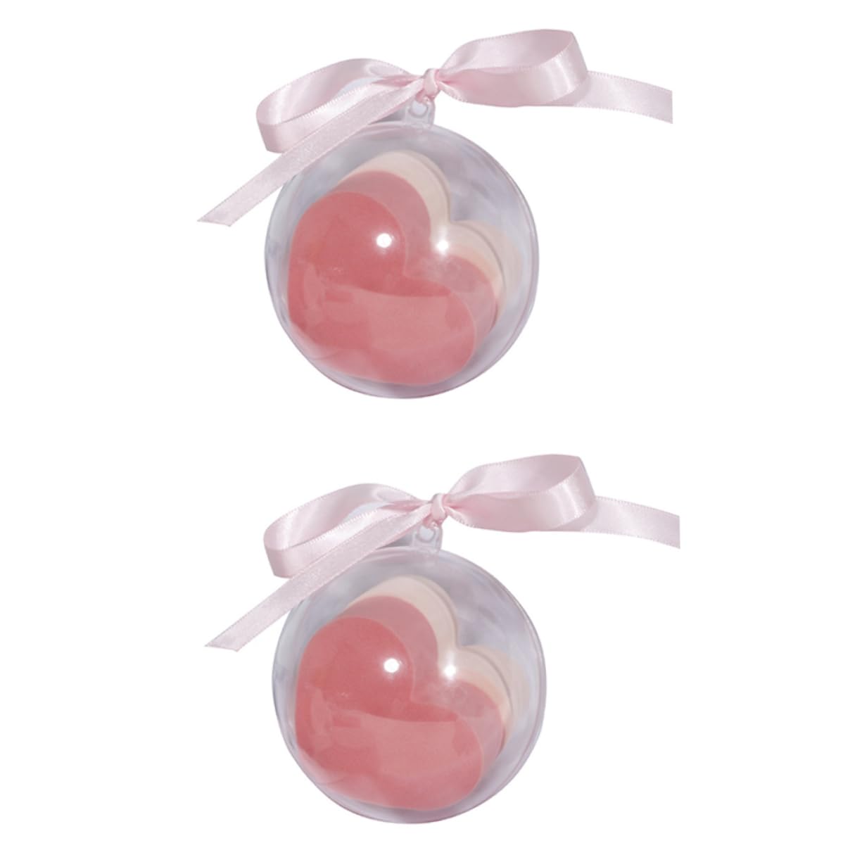 Healeved 6 Set 4 Pezzi Soffio Di Cuore Spugne Per La Pulizia Applicatore in Spugna Spugnetta Per Sfumare Dischetti Per Cipria Make up Spugnetta in Polvere Cuscino Imbottito Frullatori Rosa