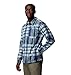 Columbia Mens Steens Mountain Printed Shirt Jacket II, Crushed Blue Herringplaid, Medium