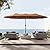Sophia & William 15 ft Extra Large Patio Umbrella with Base Included, Rectangular Outdoor Umbrella Heavy Duty, Market Umbrella Double-sided Fade Resistant for Pool Garden Backyard, Maillard Tawny