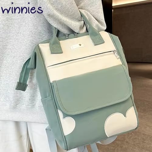 Image of Winnies Diaper Bag Backpack for Moms Multi-Functional Maternity Nappy Bags with Insulated Bottle Holders, Wide-Open Main Compartment & Multiple Pockets