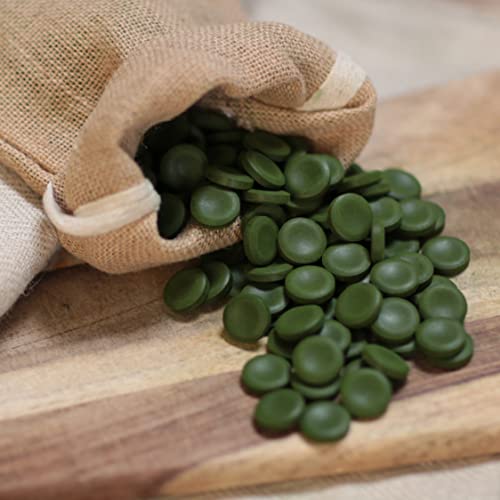 Sun Chlorella Rejuv-A-Wafers Daily Dog Cat & Animal Superfood Supplement - Green Microalgae & Eleuthero Bits - Vitamins, Minerals, Antioxidants Support Immune Defense, Gut Health - 60 Wafers #TOP6