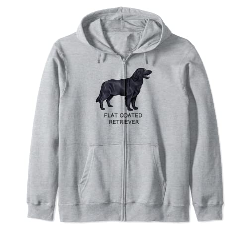 Flat-Coated Retriever Crazy Dog Lover Zip Hoodie
