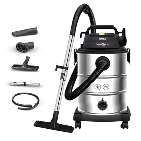INALSA Master Vac 35 Wet and Dry Vacuum, 35 L, 1700 W, 22 kPa, Blower, HEPA, 2 Yr Warranty, Heavy Duty