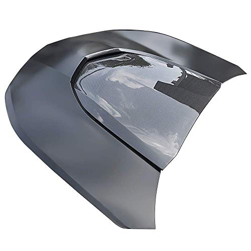 IKON MOTORSPORTS, Hood Compatible with 2016-2023 Chevy Camaro, ZL1 Style Hood Scoop Air Vent Black Carbon Fiber With Heat Extractor Ram Air - Thumbnail 3