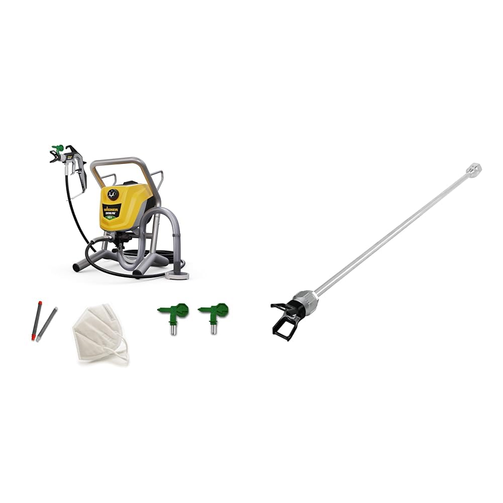 WAGNER Airless system natryskowy Control Pro 250 M do farb dyspersyjnych/lateksowych, czarny & Wagner Control Pro Hea Lanca, Szary/Czarny, 60 cm