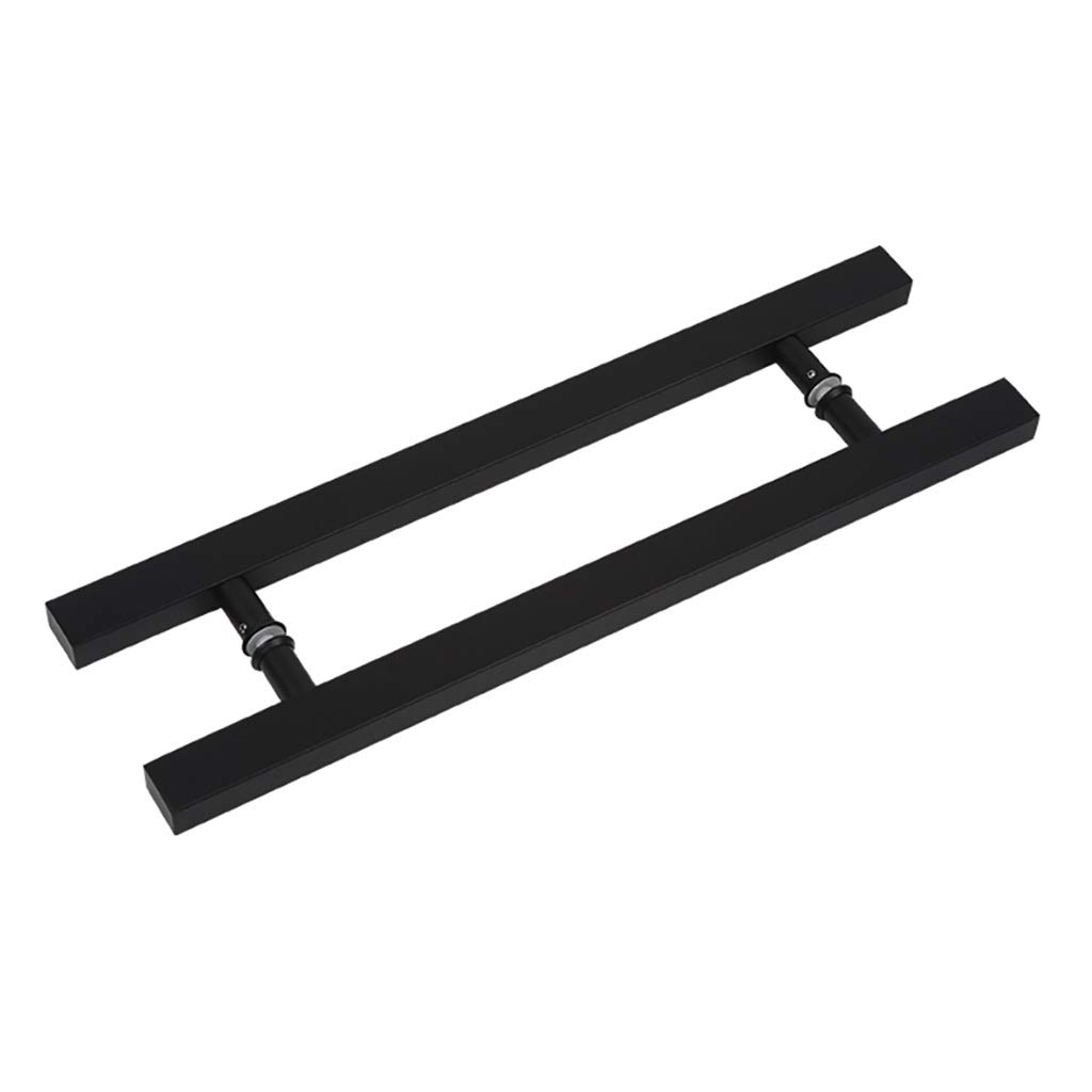 Main courante push-pull noire pour porte de salle de bain et rénovation de douche moderne
