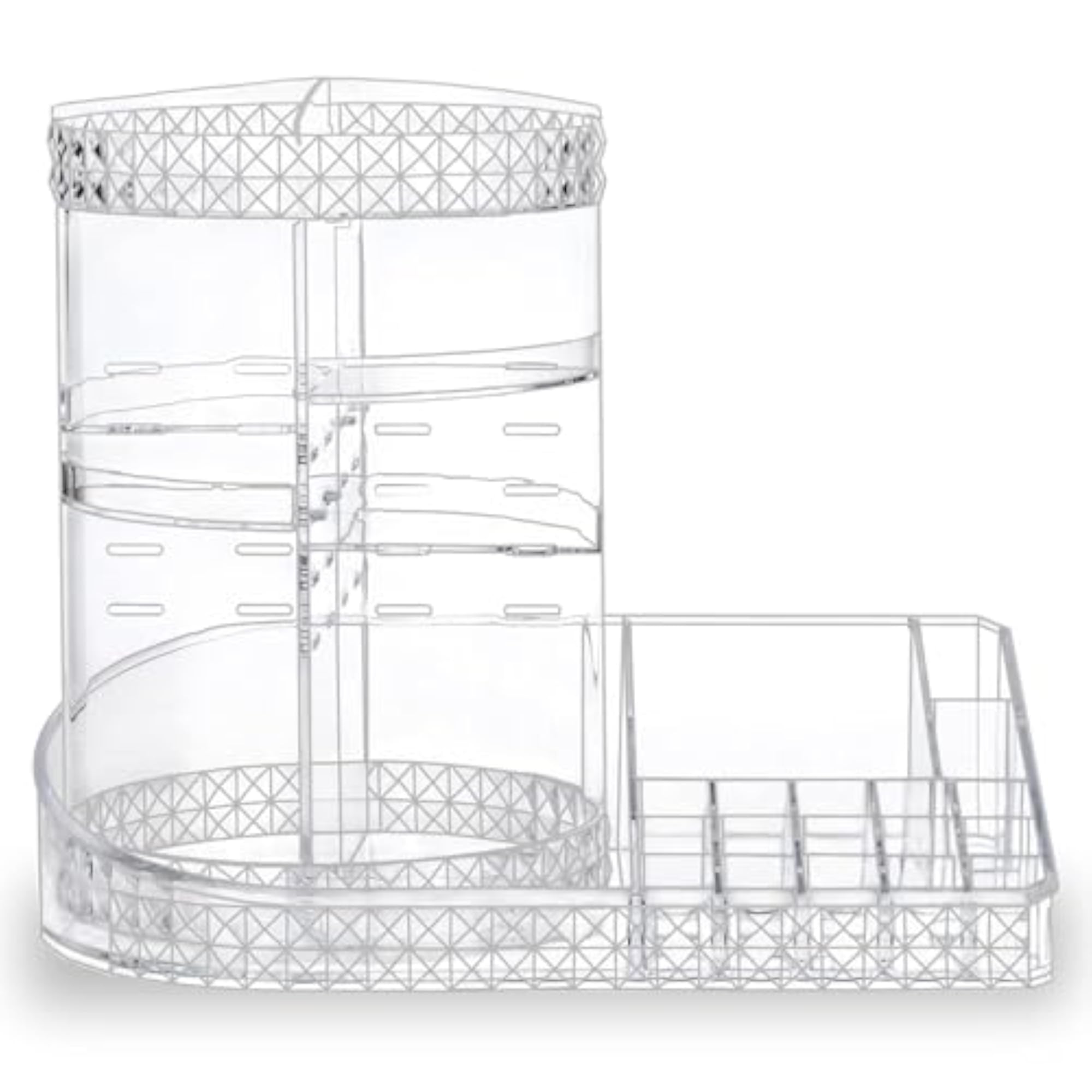 Portable Makeup Organizer Box with Drawers