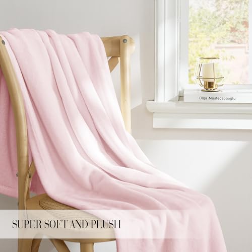 Ryb Home RYBUSTBSL27-5060C15 Pink Throw Blanket For Couch, Fleece Baby Girl Blanket For Bed, All Season Fuzzy Microplush Thermal Blanket thumb #5