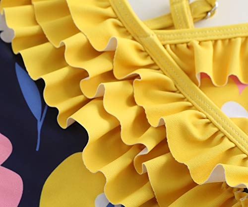 Image of Moon Tree Girls One Piece Swimsuits Ruffle Swimwear Beach Bathing Suit 2-14 Years