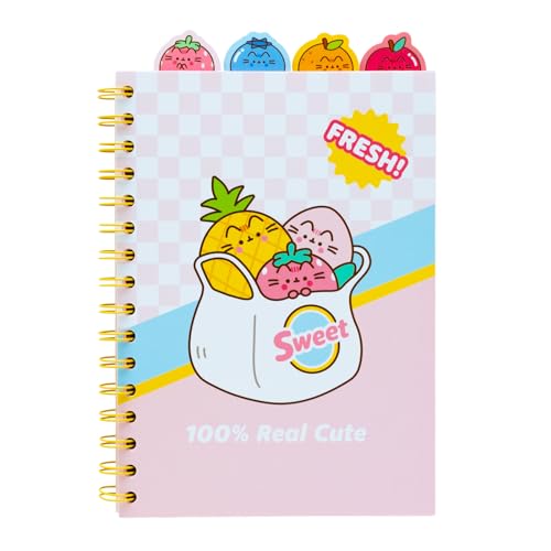 Grupo Erik Libreta con separadores Pusheen Fruits - Cuaderno A5 lineas, Libreta niña Kawaii | Cuaderno apuntes : Libreta a5 anillas : Tapa blanda 160 págs