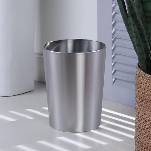 Caneca metálica para baño, níquel cepillado, 2.2 gal miniatura 5