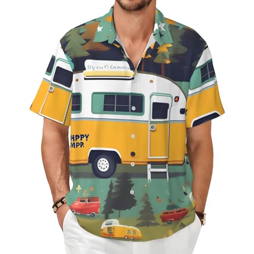 Chemise à manches courtes Happy Bus de qualité supérieure au toucher soyeux
