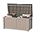 MAIUSCOLI 120 Gallon Outdoor Deck Box,Storage Lockable Waterproof Patio Furniture,Garden Tools,Cushions,Pool Accessories Outside Storage Resin Box(Grey)
