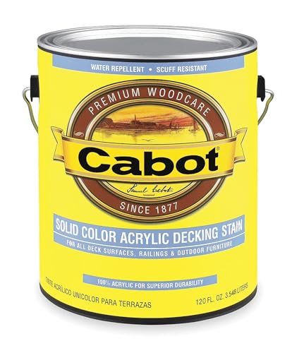 CABOT STAIN 11880 REDWOOD SOLID COLOR DECKING ACRYLIC STAIN W/ SURFACE PROTECTOR SIZE:1 GALLON.