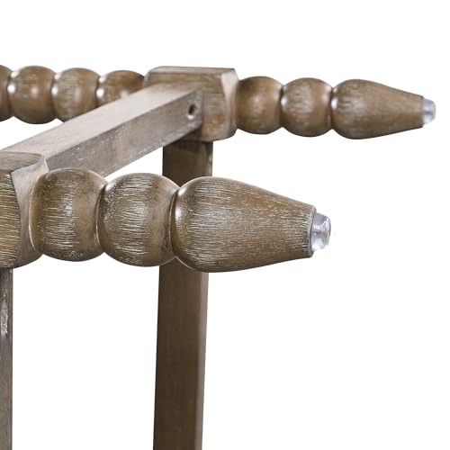 Butacos DUHOME de 3 piezas con asiento acolchado y respaldo de listones, taburetes de madera estilo rústico para isla de cocina, altura 26 pulgadas miniatura 6