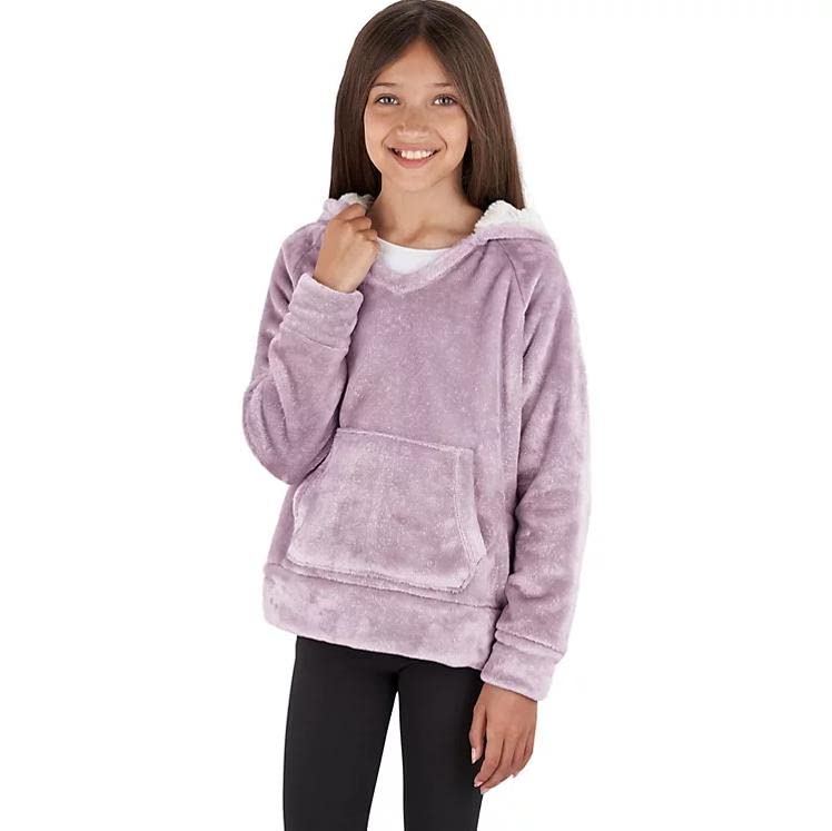 MEMBER'S MARK Girls' Plush Pullover (as1, numeric, numeric_4, regular, Violet Mist)3