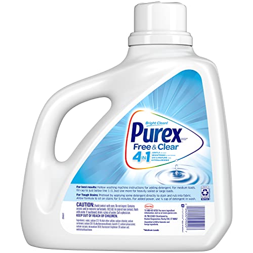 Purex Free & Clear For Sensitive Skin Liquid Laundry Detergent, 115 Loads, 150 Oz (Pack Of 4) #TOP1