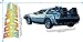 Popfunk Back to The Future Delorean T Shirt & Stickers (Black) X-Large