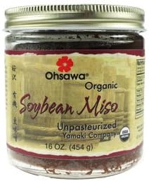 Ohsawa - Yamaki Organic Unpasteurized 2-Year Soybean Miso - Macrobiotic, Vegan and Kosher - 1 Lb