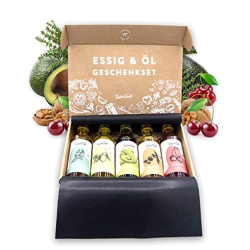 Timber Taste® Vital Öl Geschenkset Frauen - 5 Würzöle & Aromaöle zum Kochen
