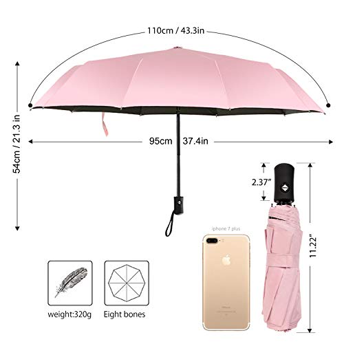 Shinok Travel Umbrella Compact Folding Sun Umbrellas Lighweight Auto Open Close for Women Parasol - Image 5