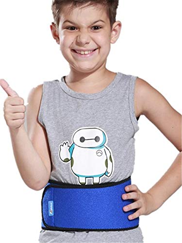 WENDYWU Kids Adjustable Waist Belt Brace Support Ballet Dance Protector Abdominal Band for Back (Blue)