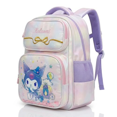 SAGEWARE 3D Cartoon School Bag for Girls 6-14 Years | Lightweight Kids Backpack for School | Cute Primary School Bag with Multi Compartment | Book and Lunch Bag