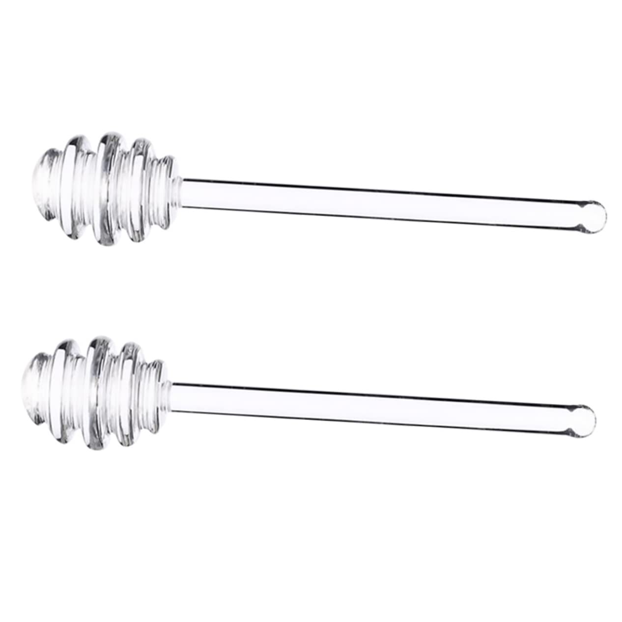 VOSAREA 2Pcs Stirring Sticks Plastic Coffee Mixing Sticks for Honey Syrup and Jam Dispensing Lightweight Design with Deep Grooves for Easy Use and No Spills