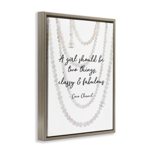 Image of 'Classy & Fabulous Fashion Quote'| Floating Frame Canvas Art