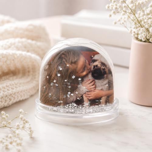 Imagen de Wanapix Bola de Estrellas Personalizada con 2 Fotos Personalizado con Foto y Texto Relleno de Estrellas Regalo Original para San Valentín 8