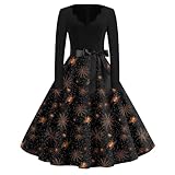 【Robe Cosplay Festive】Robe femme longue manches longues. Incarnez une invitée d'honneur au festin, l'imprimé magnifie votre charme sous les projecteurs.