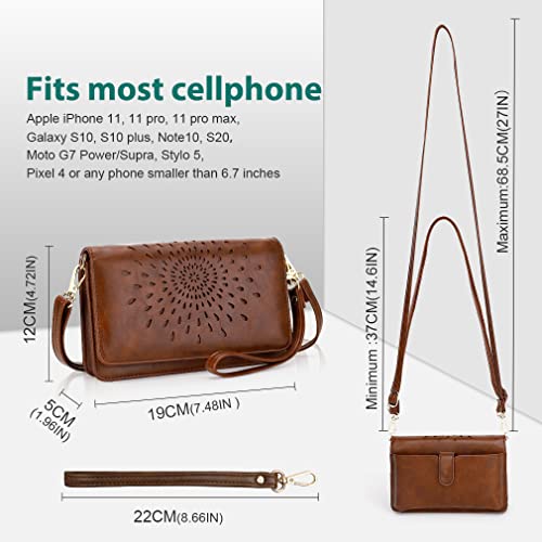 APHISON Crossbody Bags For Women,Wristlet Wallet Phone Purse Shoulder handbags Multi-Function Small RFID Clutch Card Holder4