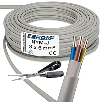 OKSI NYM-J 60m 3x2,5 mm² kabelgeleiding voor vochtige ruimtes elektrische kabel koper Made in Germany