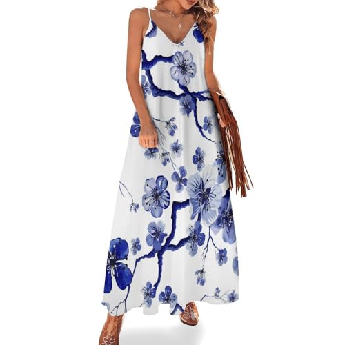 Robe longue femme été sans manches coupe maxi fluide style bohème chic