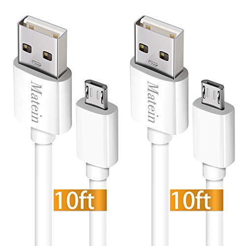 Android Charger Cable for Samsung Galaxy S7, 10Ft 2 Pack Micro USB Cord