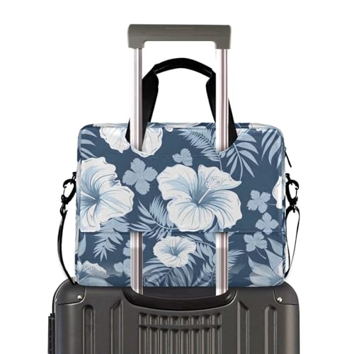 Funda para portátil con diseño floral azul oscuro miniatura 4