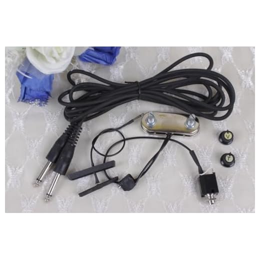 Yinfente Electric Violin EQ Pickup Piezo with Plug Hole Cable Violin Outfit Stringed Instrument Parts violin pickups system for electric violin acoustic (big-jack-2)