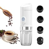 Jenmayt Cafetera Espresso Eléctrica Portátil,20 Bar,Cafetera de Coche Autocalentable,con 9600mAh,Compatible con Cápsula Nes/Dolce Gusto, Café Molido,para Camping,RV,Senderismo,Oficina