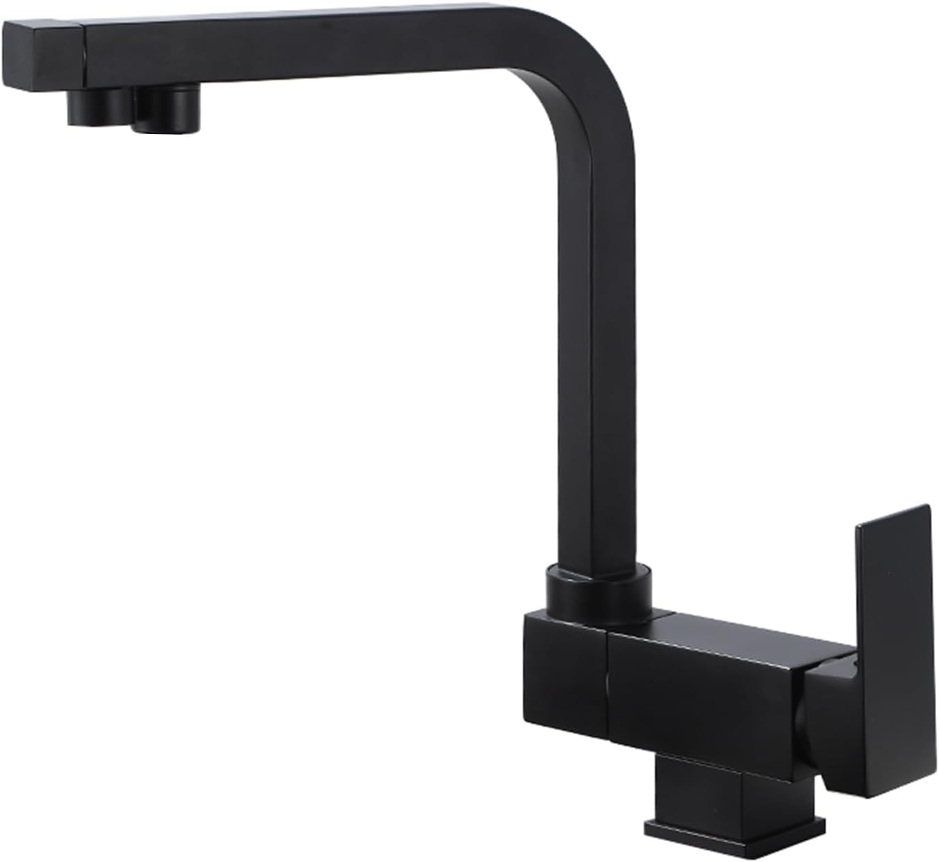 Black Kitchen Sink Water Filter Tap Folding 3 Way Drinking Water Filter Tap Single Mode