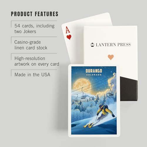 Baraja de poker Durango Colorado, 52 cartas tamaño póker miniatura 3